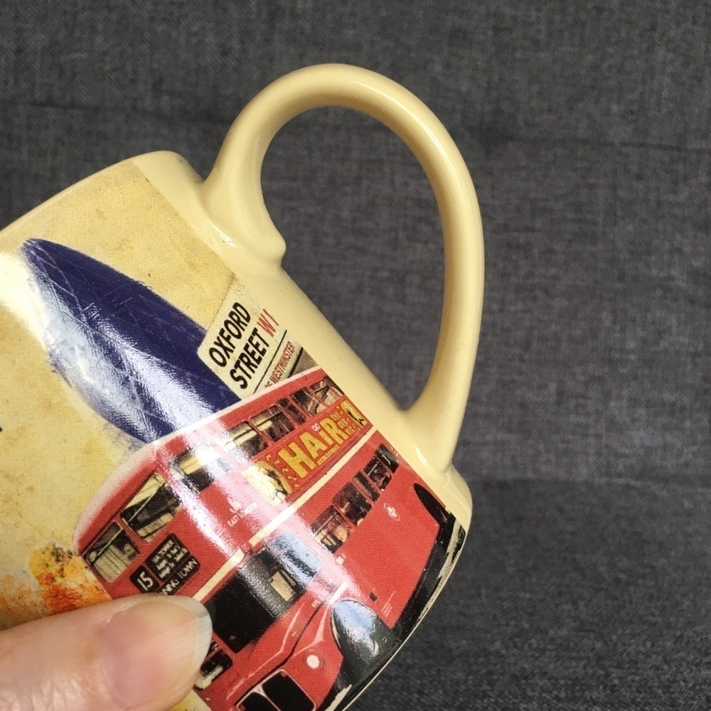 LONDON Travel Sights Coffee, Tea Mug, Yellow, Blue, 15 oz - Picture 8 of 14